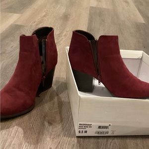 Style & Co Burgundy Ankle Boots